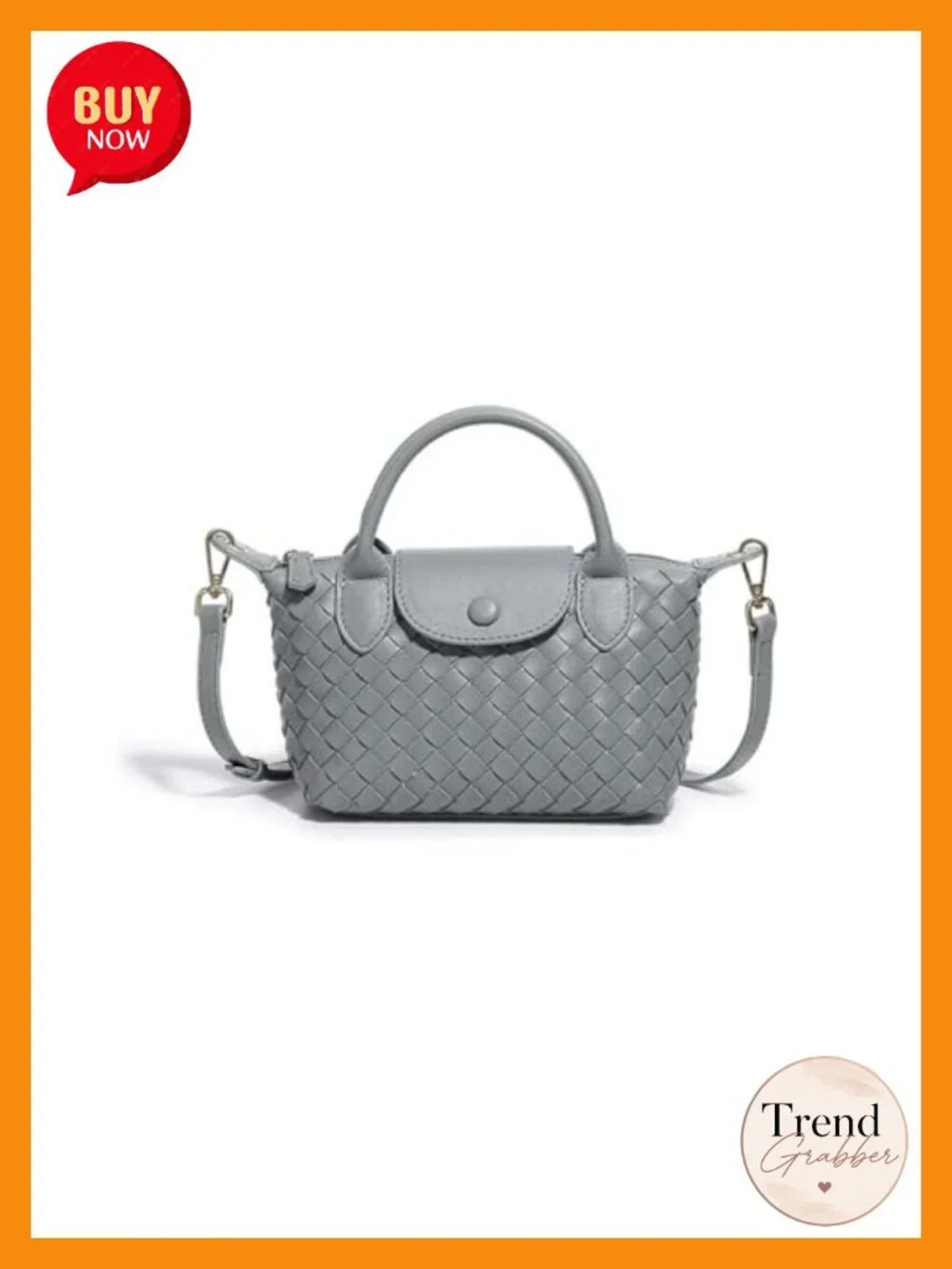 Mini Braided Faux Leather Satchel Handbag with Crossbody Strap